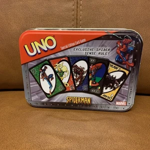 Marvel Spider-Man UNO Special Edition Card Game 2002 Collector Tin Spider Sense - Picture 1 of 2