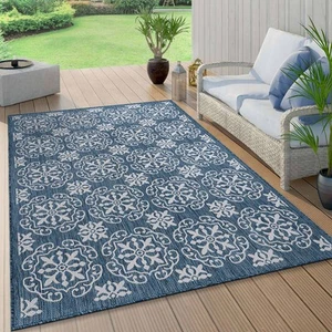 Rugshop Out Door Rugs Transitional Geometric Textured Indoor Outdoor Rugs 8x10 - Picture 1 of 11