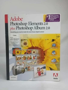 Adobe Photoshop Elements 2.0 PLUS Photoshop Album 2.0 BRAND NEW SEALED NOS - Picture 1 of 8