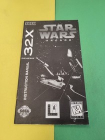 Star Wars Arcade StarWars Sega 32X Genesis Game Instruction Manual Only 