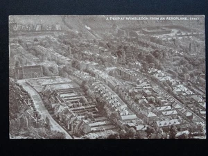 London WIMBLEDON Aerial View A PEEP FROM THE AEROPLANE c1920s Postcard - Picture 1 of 4