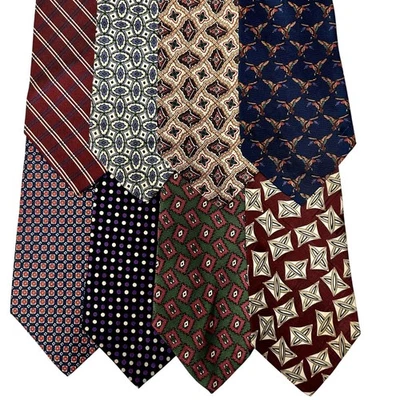 8 piezas POLO Ralph Lauren Corbata de Seda LOTE LUJO Diseñador CLARO Madder ARMARIO Corbata Foto 1 de 4