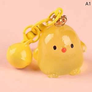 Creative Resin Luminous Crown Chicken Dolls Car KeyChain Bookbag pendant* - Picture 1 of 18
