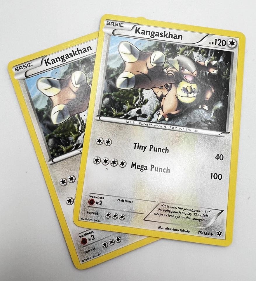 Kangaskhan 75/124 2x x2 Pokémon Card 2016 Fates Collide LP - Image 1 of 1