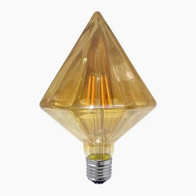 Lampadina filamento prisma ambra e27 4 watt stile vintage retro luce decorativa - Immagine 1 di 2