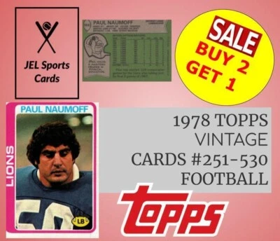 1978 TOPPS FOOTBALL VINTAGE~CARD #s 251-530~COMPLETE YOUR SET~YOU PICK-{20} - Image 1 of 3