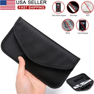 Large Faraday Bag RFID Signal Blocking Shielding Pouch Cell Phone Wallet Blocker - Picture 1 of 12
