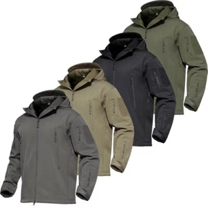Tactical Jacket Mens Waterproof Military Coat Soft Shell Work Windbreaker Jacket - Picture 1 of 33
