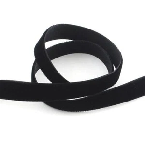 Velvet Ribbon Black 4M Continuous Length 10mm Wide - Picture 1 of 1