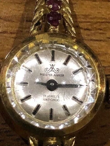 Vintage Rare Meister Anker 17 Jewels Mechanical Ladies Bracelet Watch - 18mm - Picture 1 of 9