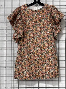 Mable Shift Dress Mini M Floral Ruffle Sleeve Cottagecore Prairie Peasant - Picture 1 of 8
