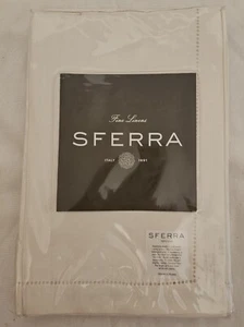 Sferra 7015 Darby Set 4 Tovaglioli da Pranzo Bianchi 100% Lino Quadrati 22x22" NUOVI - Foto 1 di 5