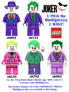 LEGO® U PICK DC Comics Super Heroes THE JOKER Minifigures **NEW** - Picture 1 of 11