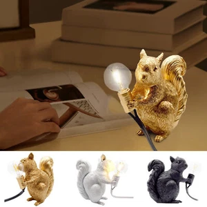 Modern Resin Squirrel Table Lamp, Decorative Squirrel Desk Lamp,Led Night Light - Picture 1 of 16