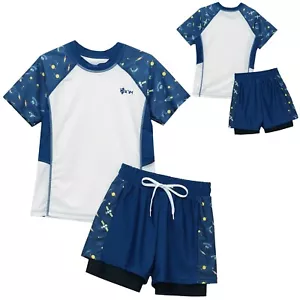 Jungen Badeoberteil Hawaii Badehose Brett Badeanzug Schnelltrocknend Surfen - Bild 1 von 19