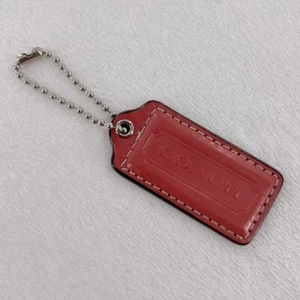 Coach Coral Pink Bag Tag - Picture 1 of 6