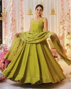 Anarkali Gown Pakistani Salwar Kameez Ready made Suits Wedding Party Bollywood L - Picture 1 of 9