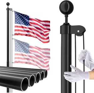 14 Gauge Flag Pole for outside in Ground, 25 FT Heavy Duty Flagpole Kit for Yard - Picture 1 of 12