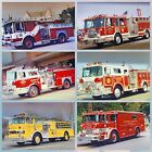 Lot Of 6 1990's Fire Truck Photo Slide Rescue Ambulance Firefighter Laders