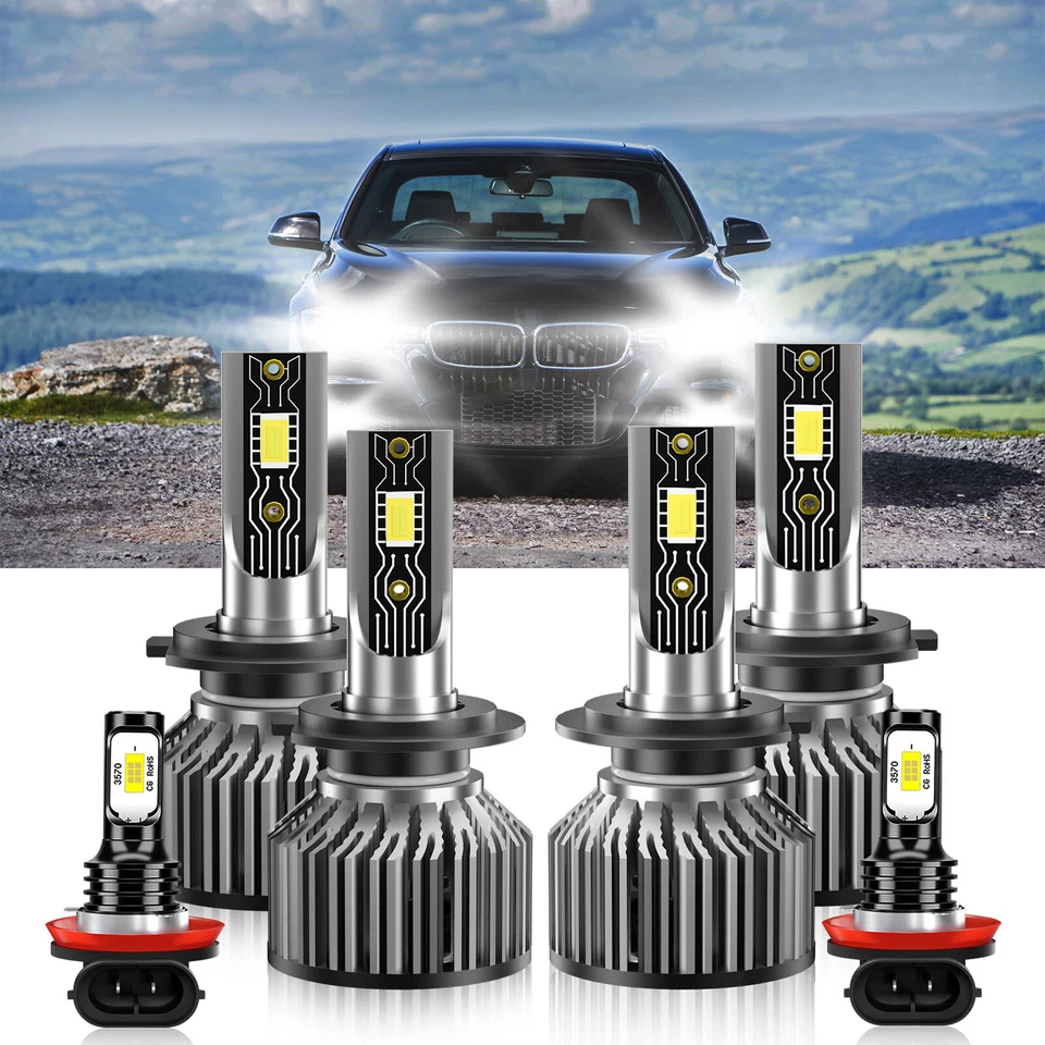 For BMW 340i xDrive 2016-2018 LED Headlight combo High Low Beam+ Fog Light Bulbs - Image 1 of 4