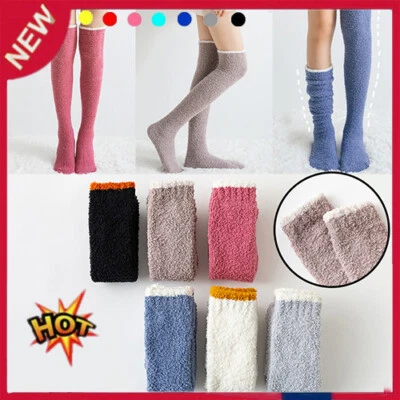 Womens Thigh High Socks Over the Knee Cable Knit Boot Socks Long Warm Leg Winter - Image 1 of 4