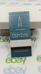 1967 PONTIAC CAR DEALER MATCHBOOK COVER COLOR SAMPLE BERMUDA BLUE - Picture 1 of 3