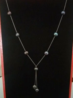 COLLANA ARGENTO 925 CON PERLE FIUME - Immagine 1 di 3