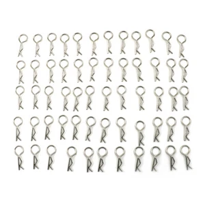 100pcs Stainless Steel Body Clips Pin Shell For 1/10 1/16 RC CAR HSP -,x - Picture 1 of 9