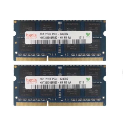 Hynix 2x8GB 2RX8 DDR3L 1600Mhz PC3L-12800S 1.35V Laptop Memory RAM* - Image 1 of 3