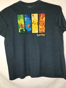 POKÉMON Men's 2XL Short Sleeve Four Characters Blue Cotton5%, 50%Polyester - Picture 1 of 6