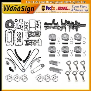 Head Gasket Set Timing Chain Piston For 13-20 Land Rover Jaguar 306PS AJ126 3.0L - Picture 1 of 24