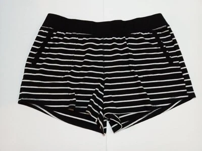 Pantalones Cortos Athletic Works Negro Blanco Rayas Elastizados Tejido Talla 3XL Foto 1 de 4