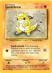 1999 Pokémon Game Card Sandshrew 62/102 Base Set Common WOTC - Bild 1 von 2