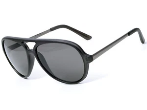 Sunglasses Mens Pilot Turbo Matt Grey Retro UV400 Driving Classic Cat 3 Tint New - Picture 1 of 6