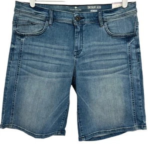 NWT Tom Tailor Women's Alexa Bermuda Mid Rise Denim Blue Jeans Shorts Size 18 - Picture 1 of 8