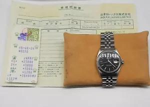 Rolex Datejust Black Men's Oyster Jubilee Bracelet Watch - 1601 - Picture 1 of 10