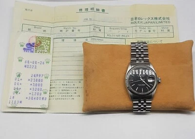 Rolex Datejust Black Men's Oyster Jubilee Bracelet Watch - 1601 - Image 1 of 4