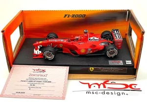 1:18 Schumacher Ferrari F1-2000 GP Ungheria trasformazione con caminetti e con certificato - Foto 1 di 10