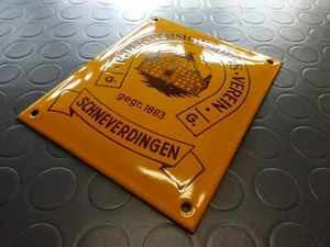 Feuer Versicherungs Verein Schneverdingen altes Emailschild  - Bild 1 von 5