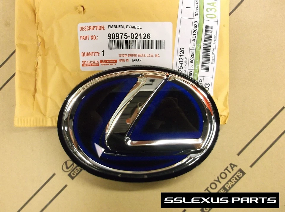 Lexus GS450H (2013-2017) OEM Genuine Front Grille "L" LOGO HYBRID EMBLEM In Blue - Image 1 of 1