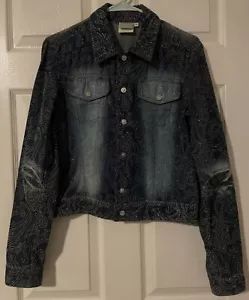 Versace Jeans Couture Light-weight Sequence Denim Jacket - Picture 1 of 7
