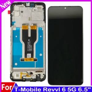 USA Replacement LCD Display Touch Screen Digitizer Frame For T-Mobile REVVL 6 5G - Picture 1 of 6