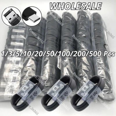 Lote de cables de carga rápida USB C tipo C para Android Samsung A52 51 50 S20 21 22 Foto 1 de 4