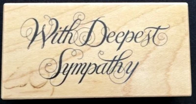 PSX Designs 1994 Rubber Stamp F-1234  "With Deepest Sympathy" saying - Image 1 of 2
