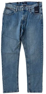 Pantalones de mezclilla RVCA para hombre azules fin de semana elásticos calce recto talla 30 AVYDP00110 - Imagen 1 de 15