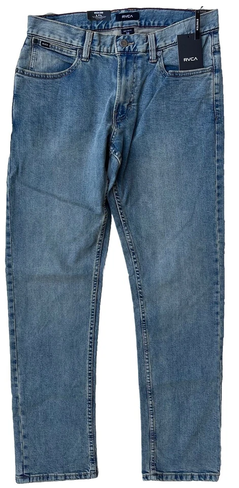 RVCA Men's Blue Week-End Stretch Straight Fit Jeans Size 30 AVYDP00110 - Image 1 of 4