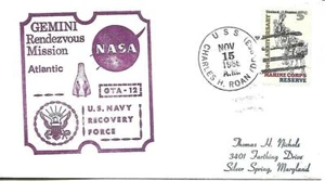 CHARLES H ROAN (DD-853) 15 November 1966 Gemini 12 Atlantic Recovery Force - Picture 1 of 1