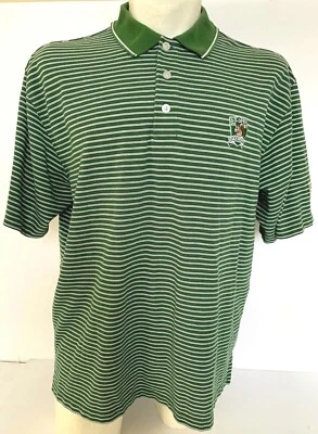 Camisa Polo Ashworth Para Hombres 2007 US Open Oakmont Verde Blanco Rayas Talla XL Foto 1 de 4