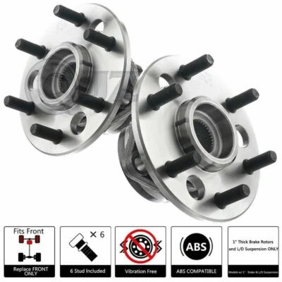 [FRONT(Qty.2)] New Hub For 1988-1991 Chevrolet K1500 4WD-Model w/ LD Suspension - Image 1 of 4