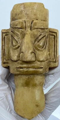 Antigua China China China HONGSHAN Sanxingdui JADE Figura Cabeza 3500-1150BC i119657 Foto 1 de 4